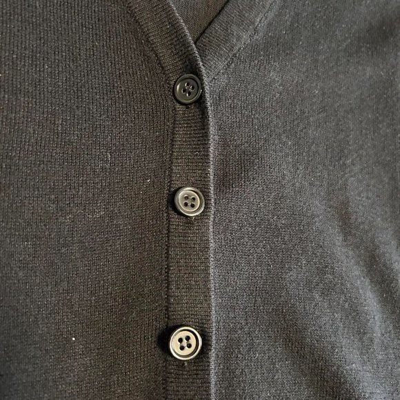 GAP Black V-Neck Cardigan Small - Picture 3 of 7